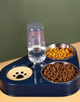 3in1 Pet Food Bowl with Automatic Drinking Feeder